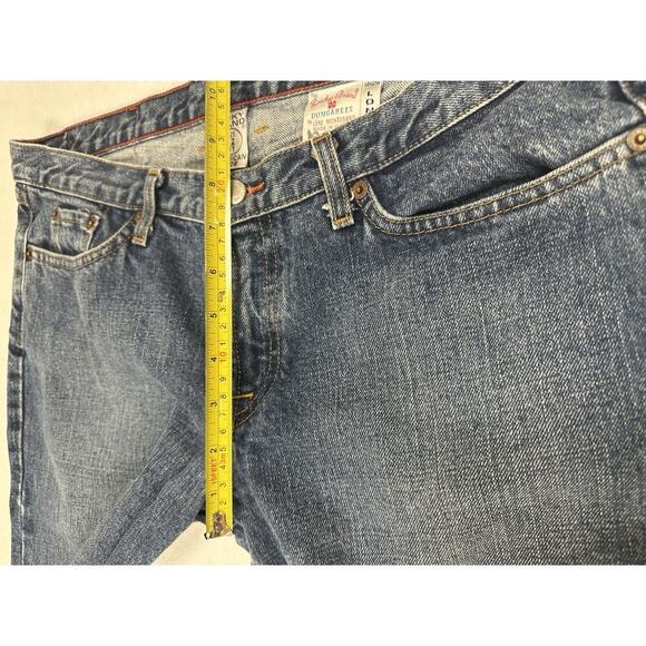 VTG Lucky Brand Blue Mid Rise Flare Long Length Denim Jeans Women's 31x33 EUC - Picture 4 of 11